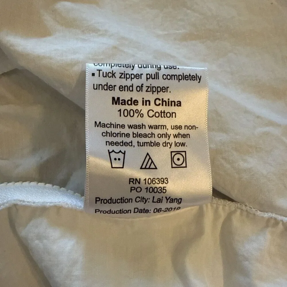 Quick Zip Crib Bottom Sheet Only 100% Cotton White